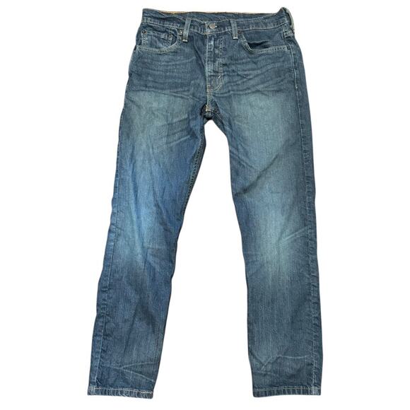 Levi’s 502 Taper Flex Jeans W30 L30 Dark Wash Water<Less Men’s Denim - Picture 2 of 7